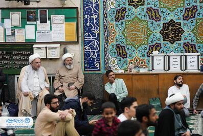 افطاری خانوادگی طلاب حوزه مشکات