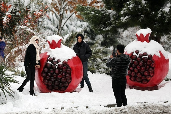 بارش برف در دیار الوند استوار